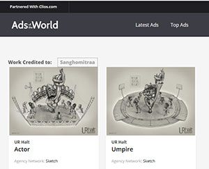 Featured cut out of the website ads of the world